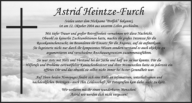 Nachruf Astrid Heintze-Furch
